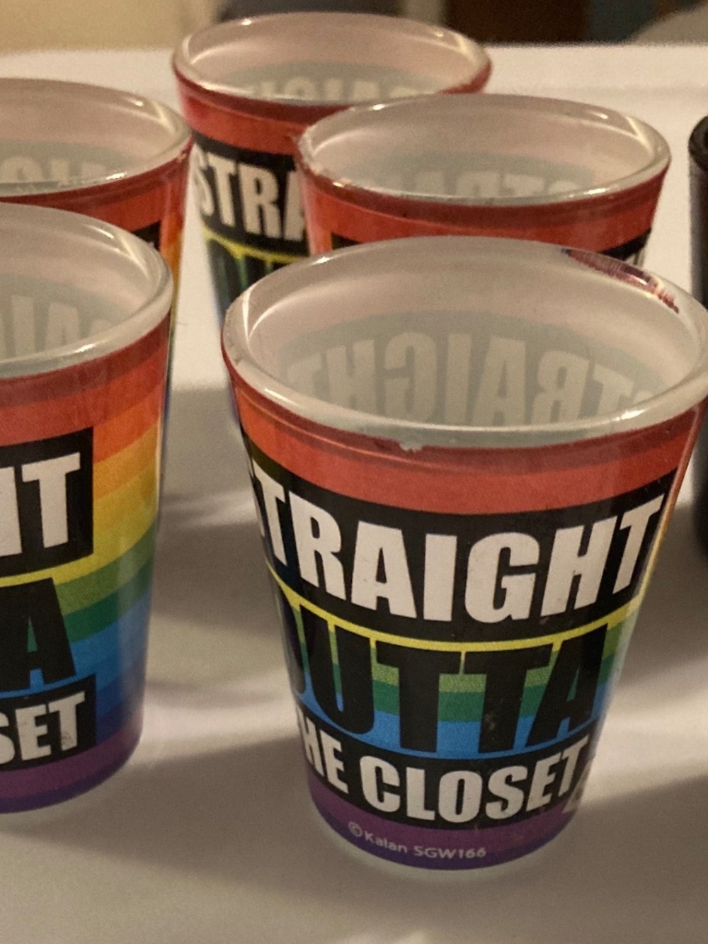 Kalan Pride Shot Glass Bundle - Set of 7 (Straight Outta The Closet & Love Is Lo